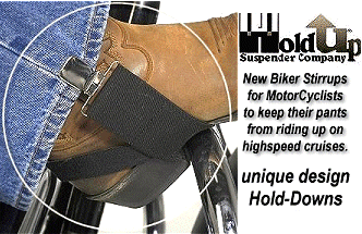 Larry King officially endorses the Holdup brand of USA made suspenders. Click for detail Larry King news page